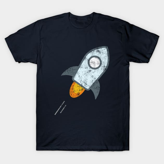 Vintage Stellar Lumens Crypto Coin T-Shirt by vladocar